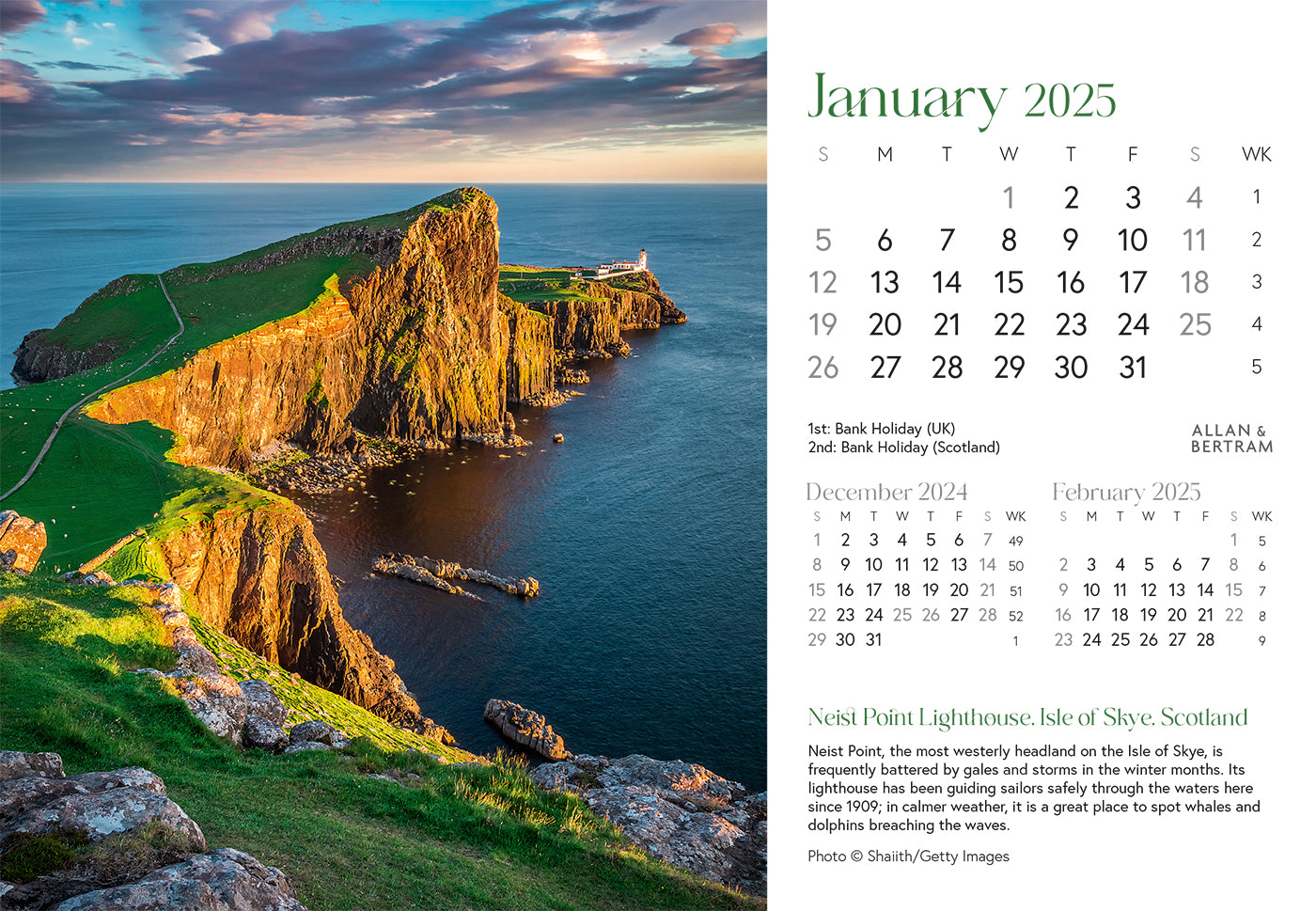 Coastal Path Midi Desk Calendar