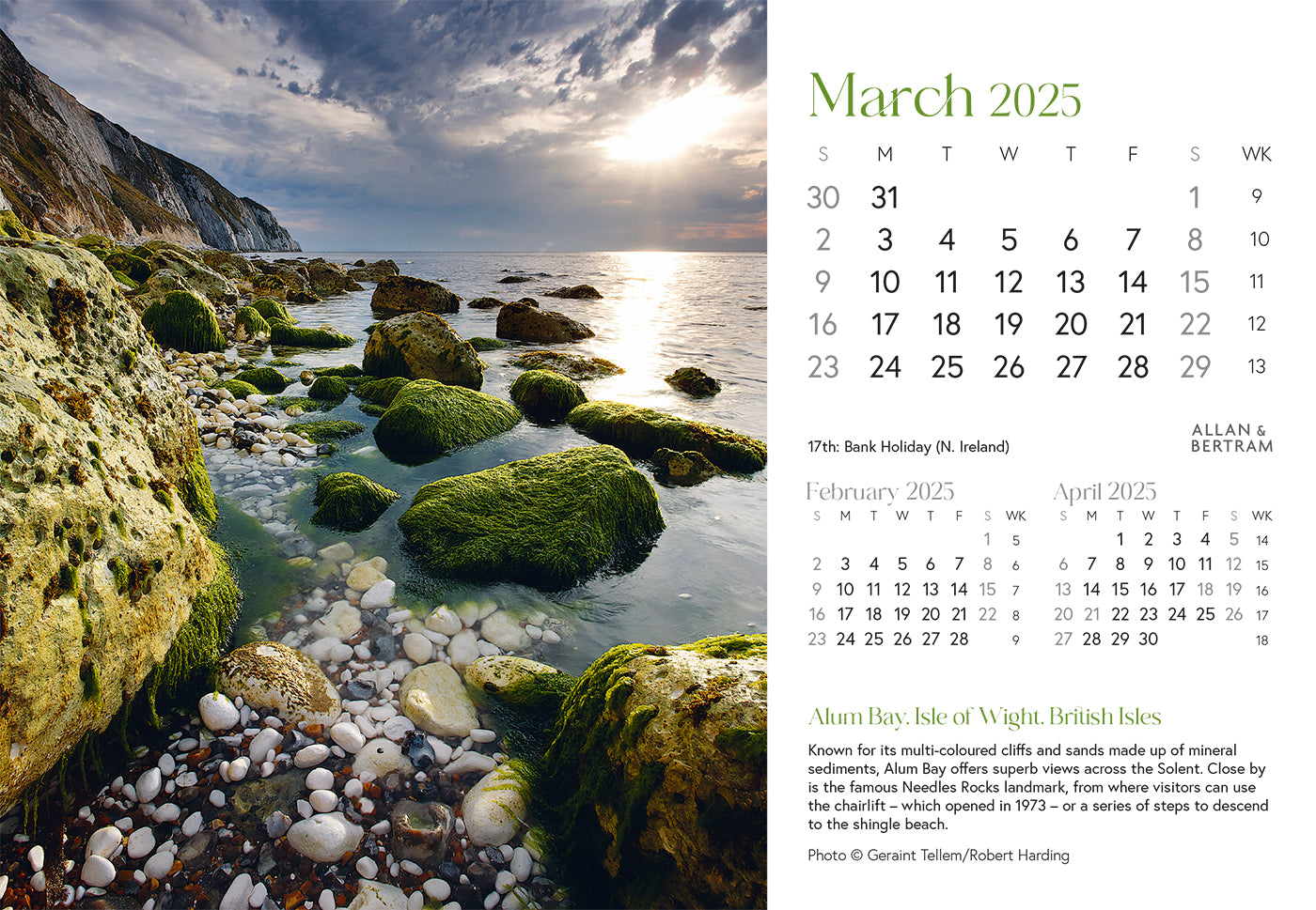 Coastal Path Midi Desk Calendar