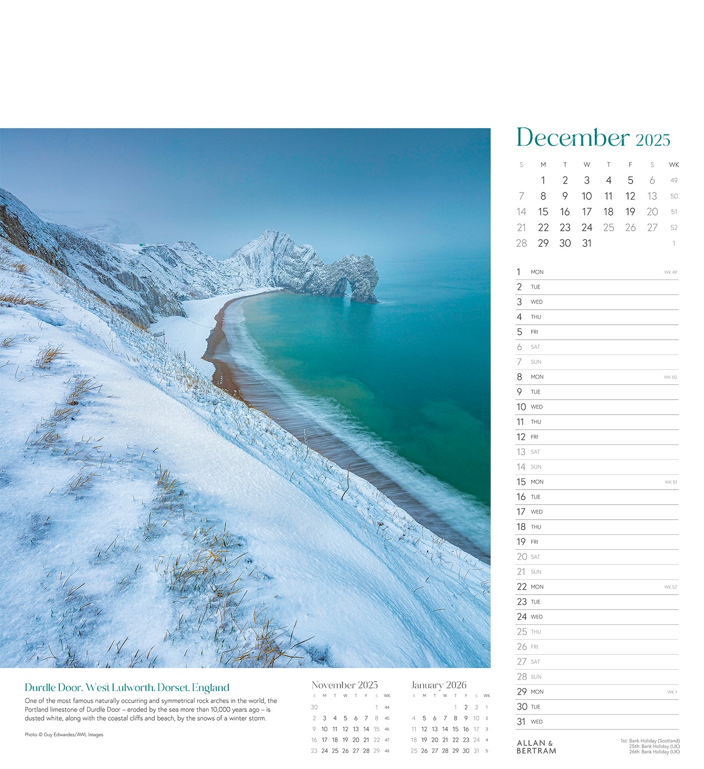 Coastal Path Wall Calendar