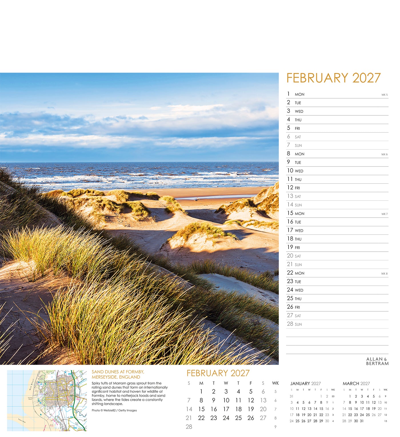 Coastal Path Wall Calendar