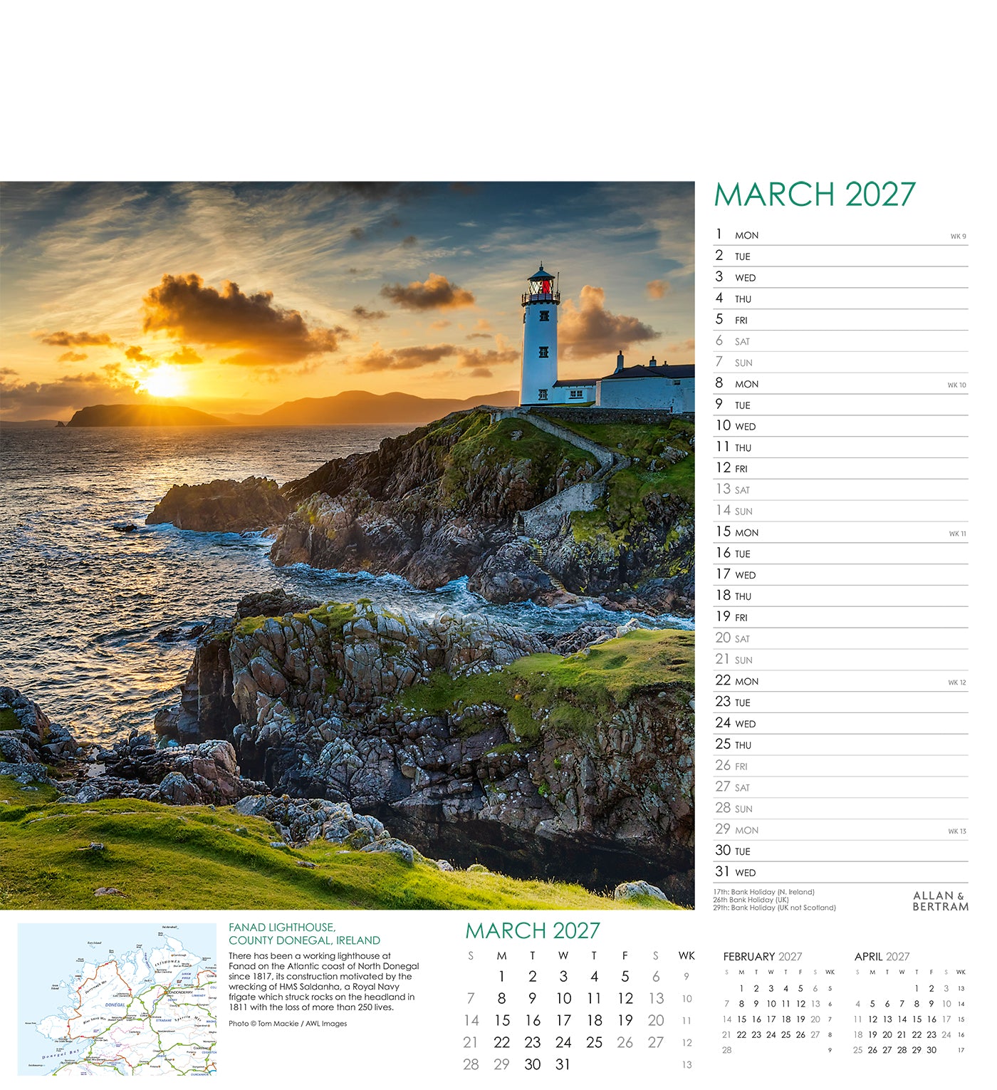 Coastal Path Wall Calendar
