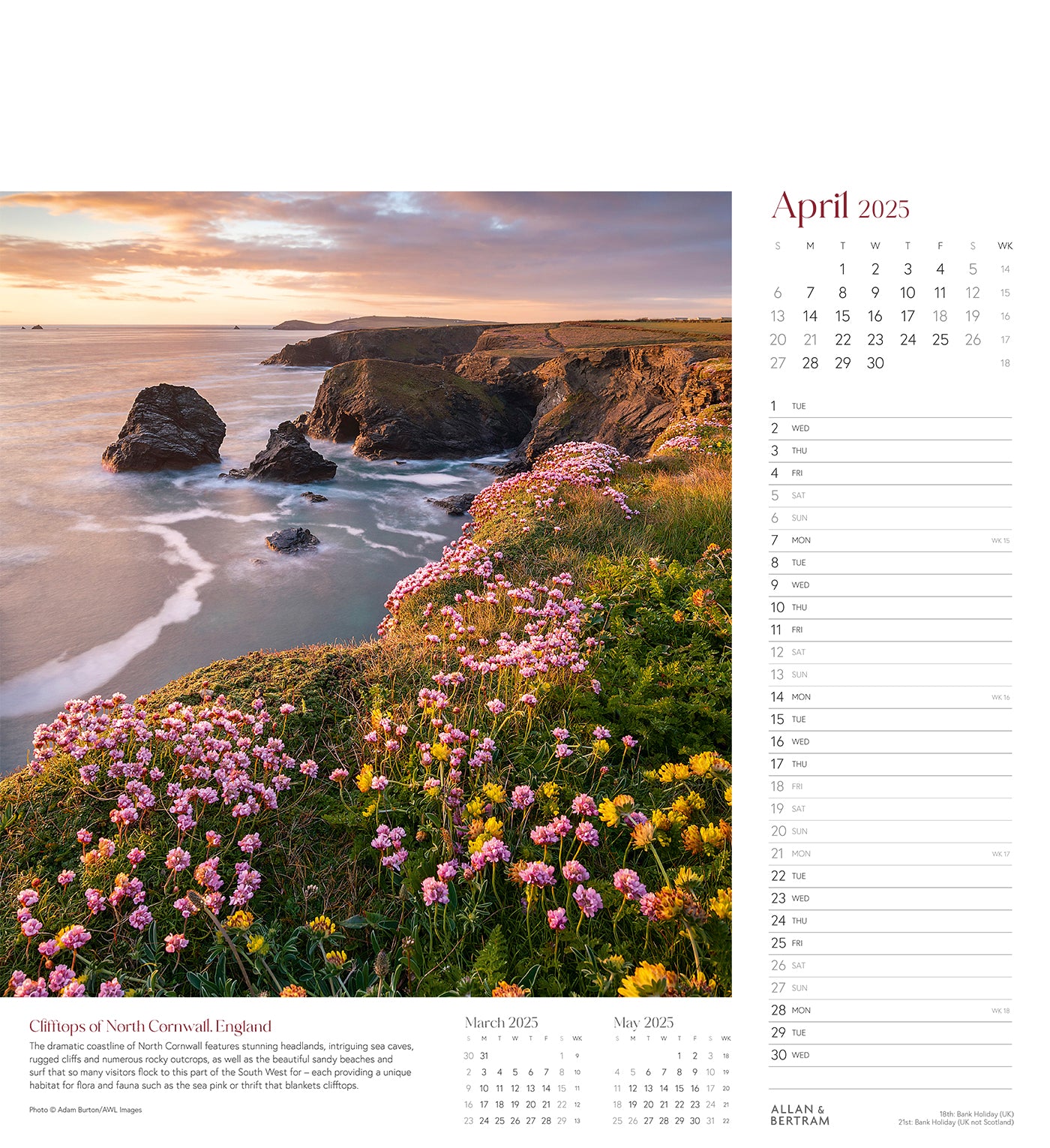 Coastal Path Wall Calendar