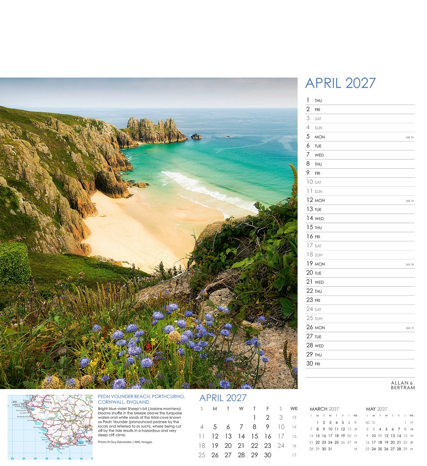 Coastal Path Wall Calendar