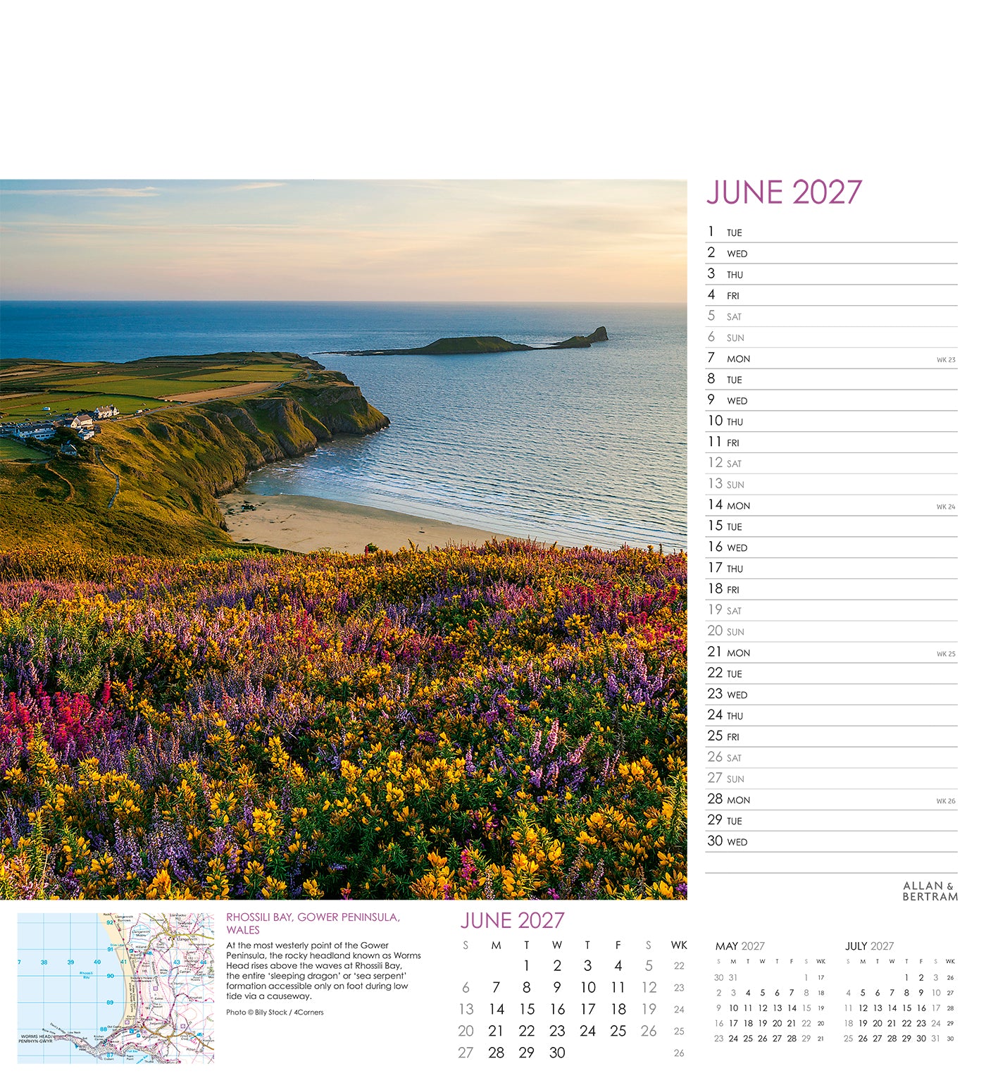 Coastal Path Wall Calendar