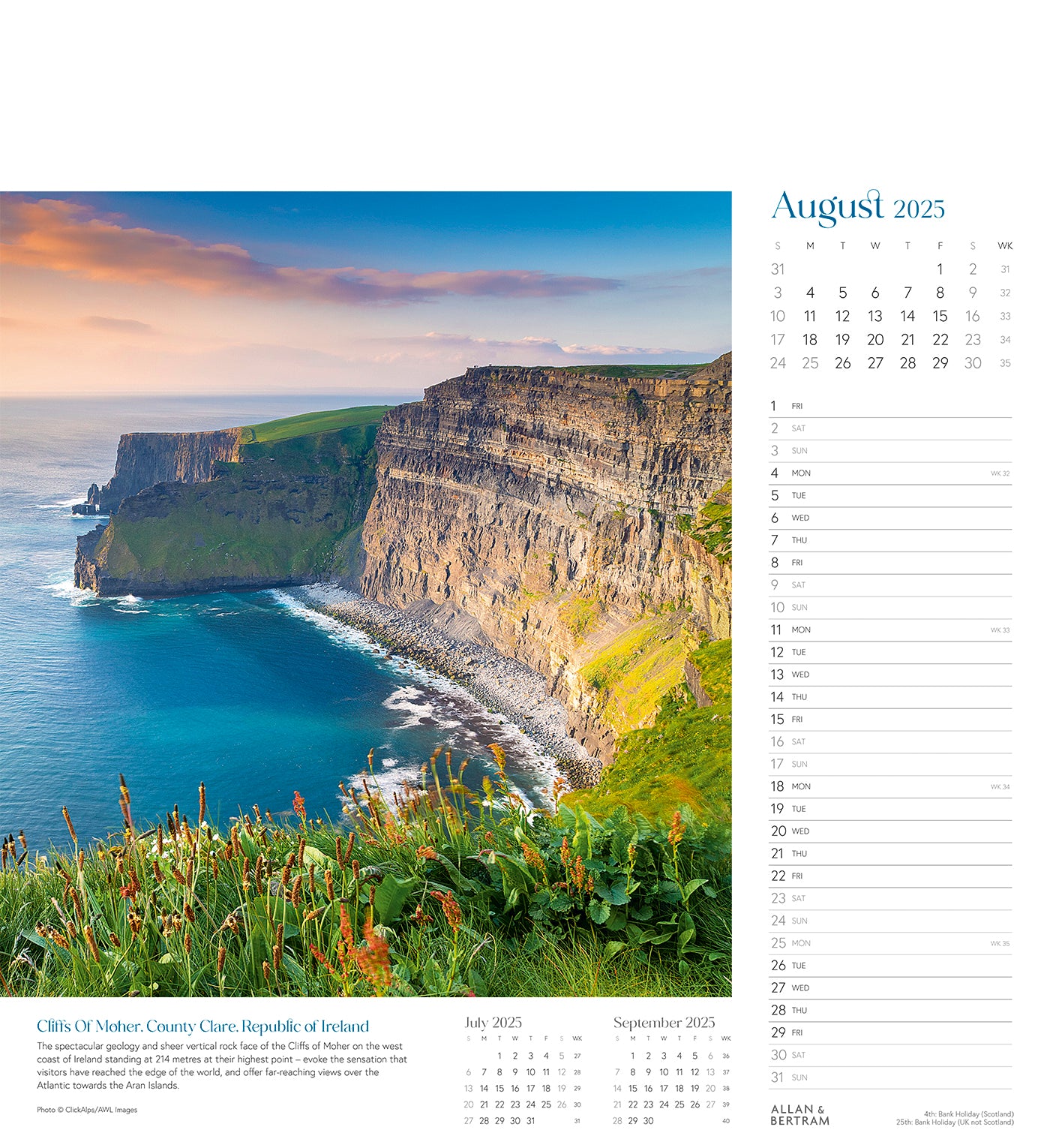 Coastal Path Wall Calendar