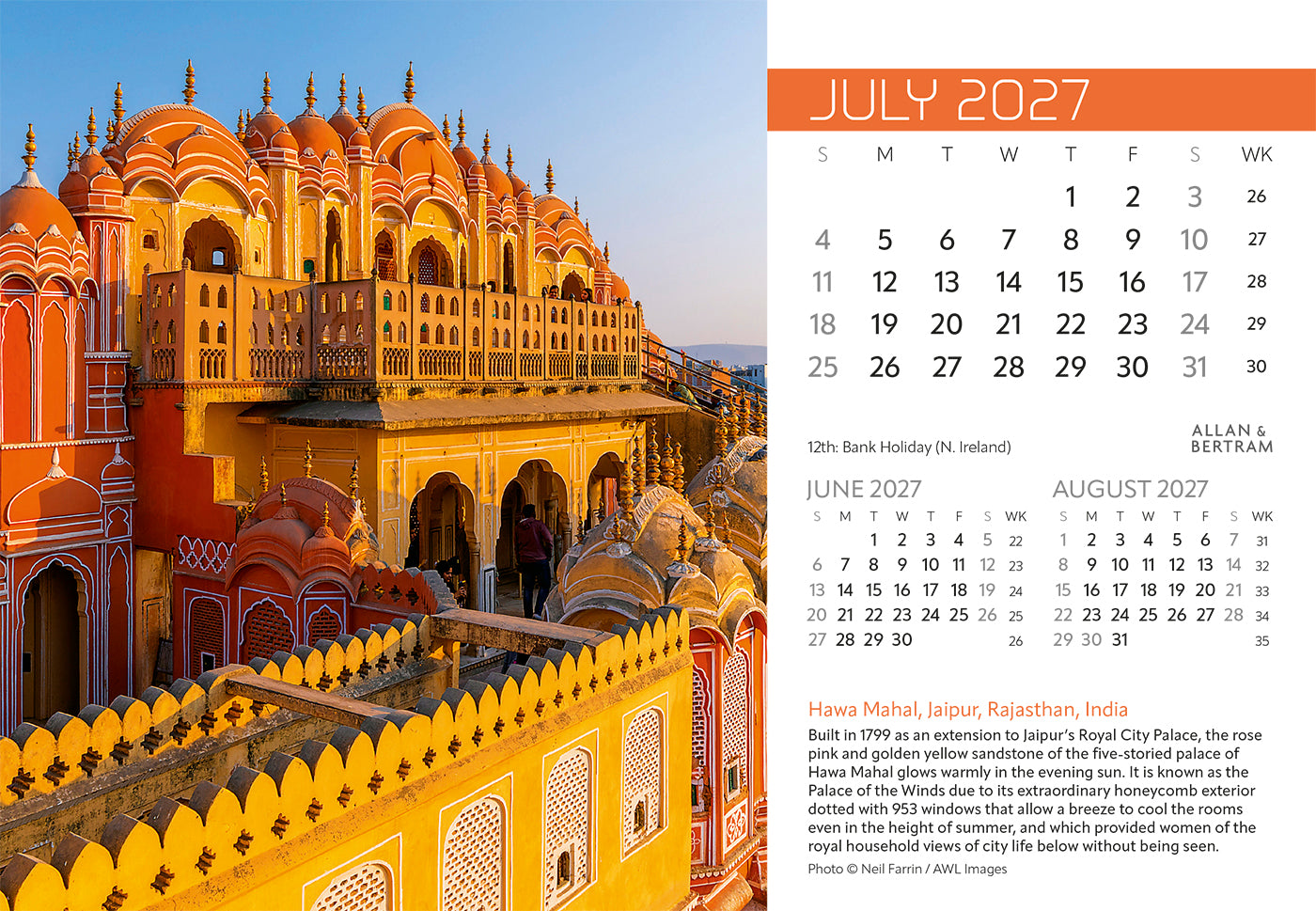 Explorer Midi Desk Calendar