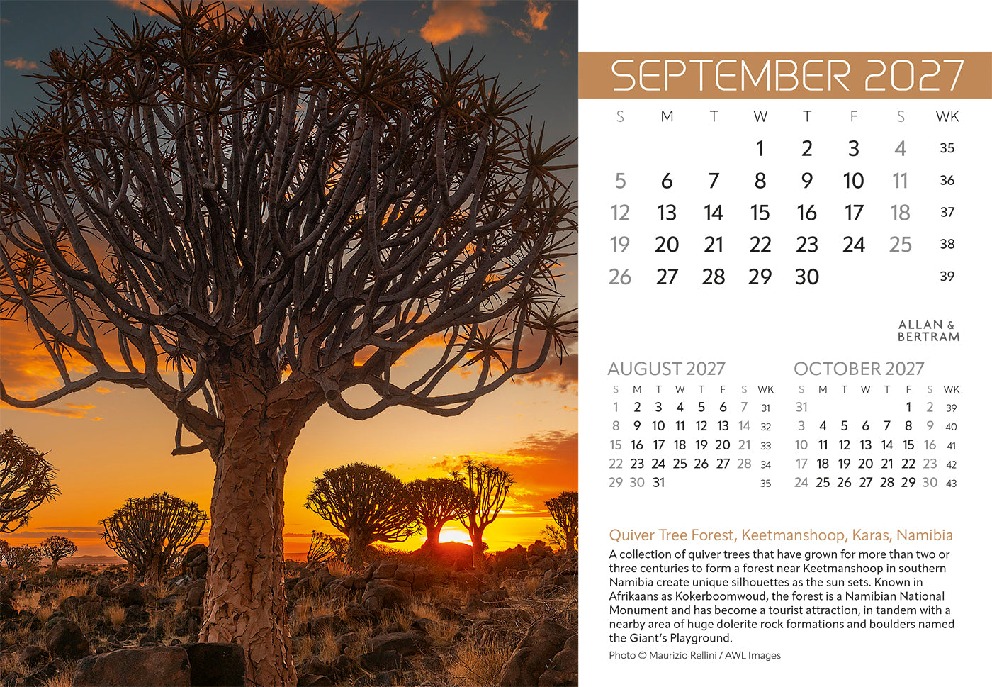 Explorer Midi Desk Calendar