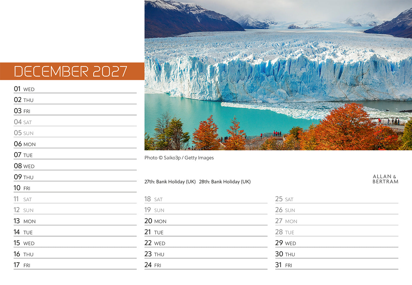 Explorer Midi Desk Calendar