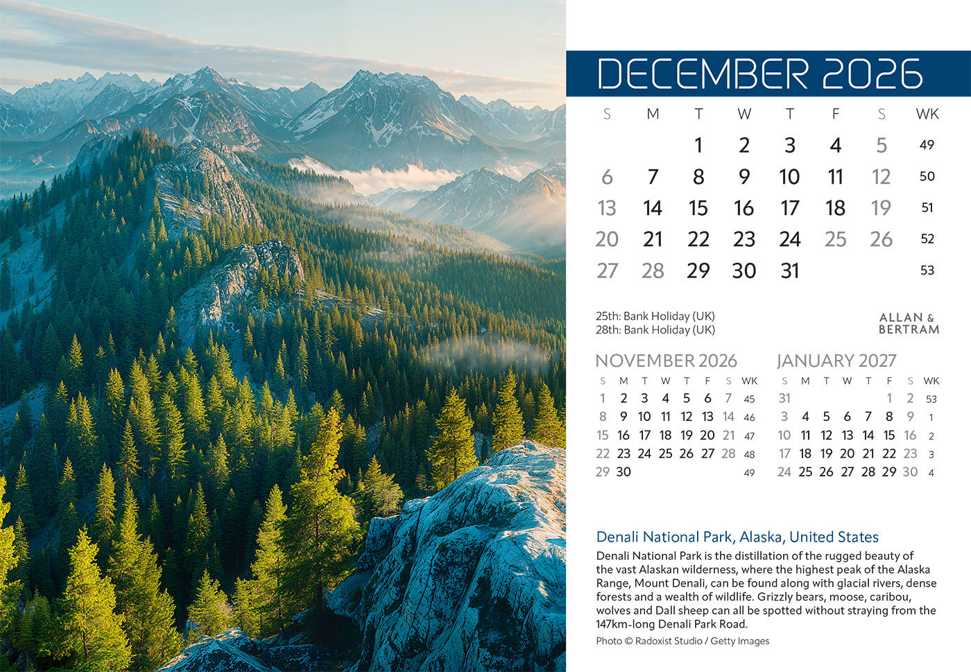 Explorer Midi Desk Calendar