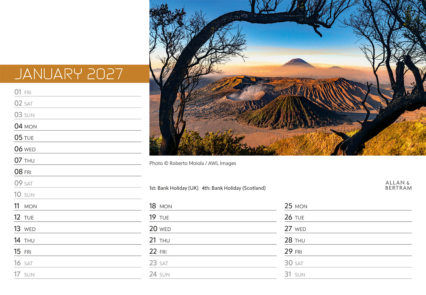 Explorer Midi Desk Calendar