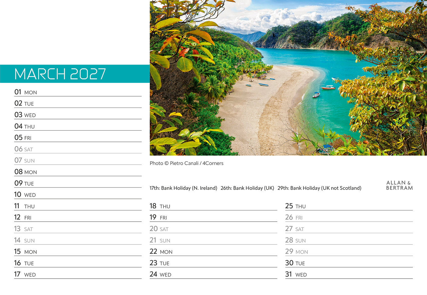 Explorer Midi Desk Calendar