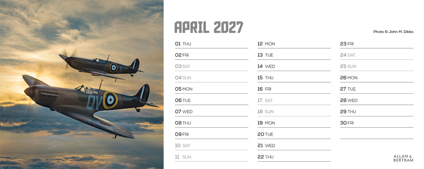 Flying Legends Desk Calendar