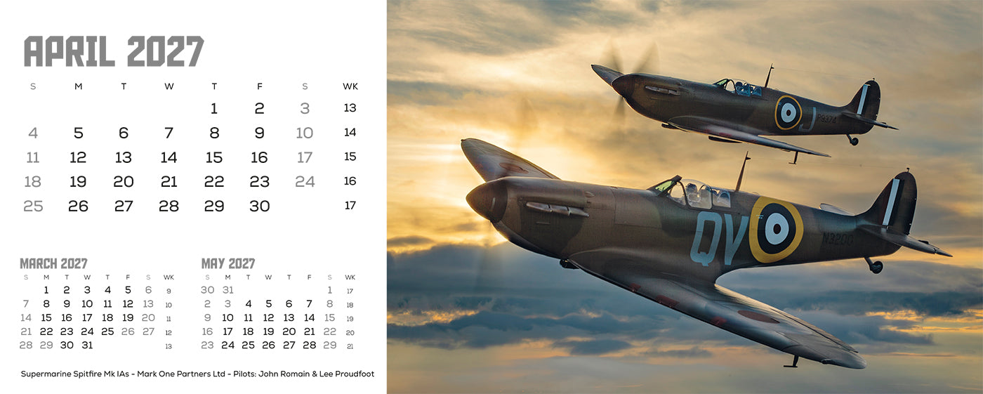 Flying Legends Desk Calendar