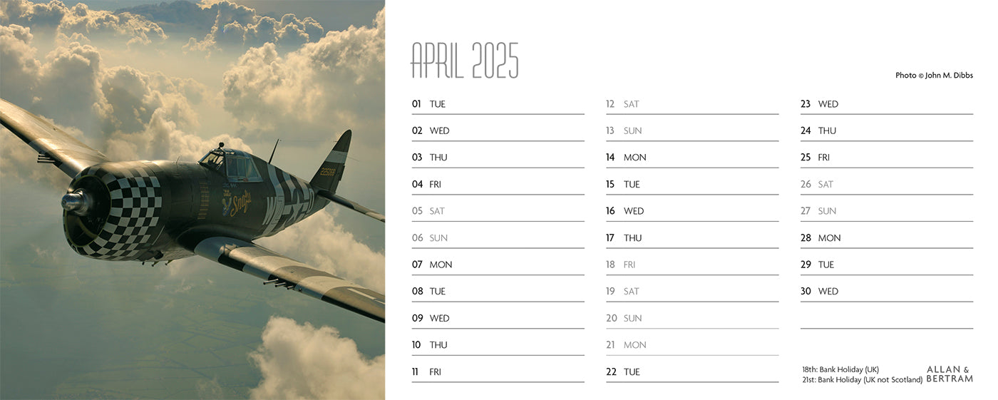 Flying Legends Desk Calendar