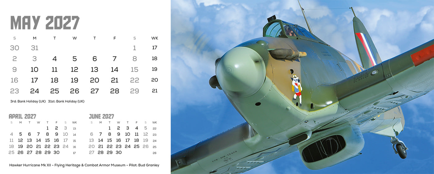 Flying Legends Desk Calendar