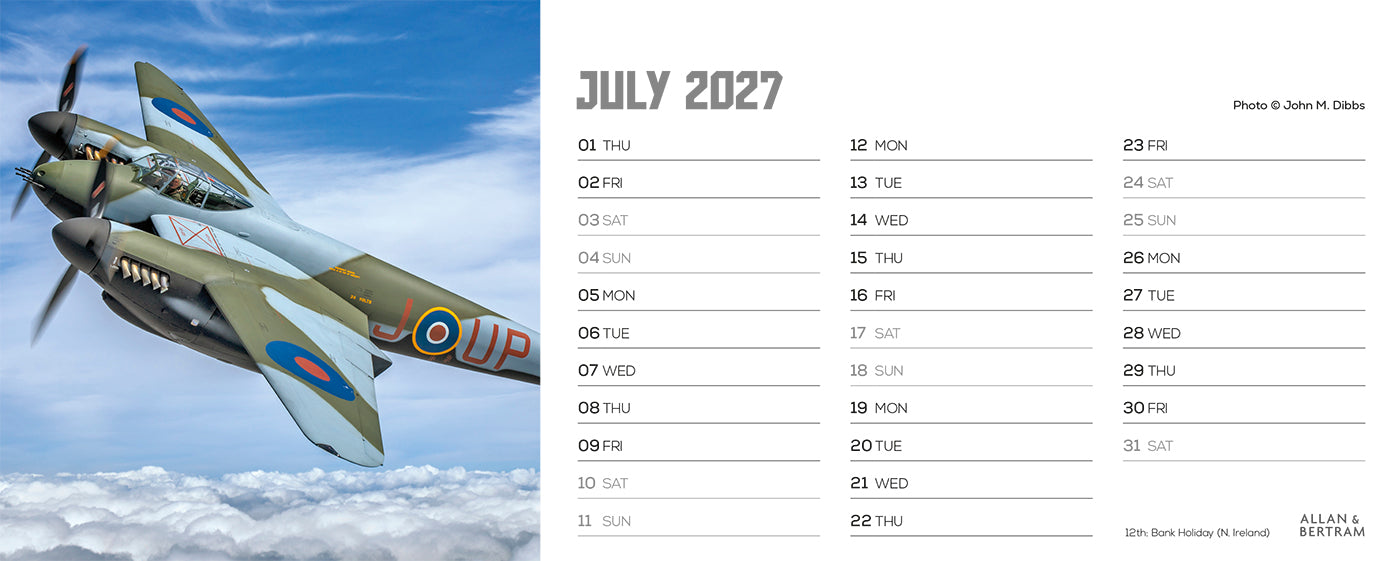 Flying Legends Desk Calendar