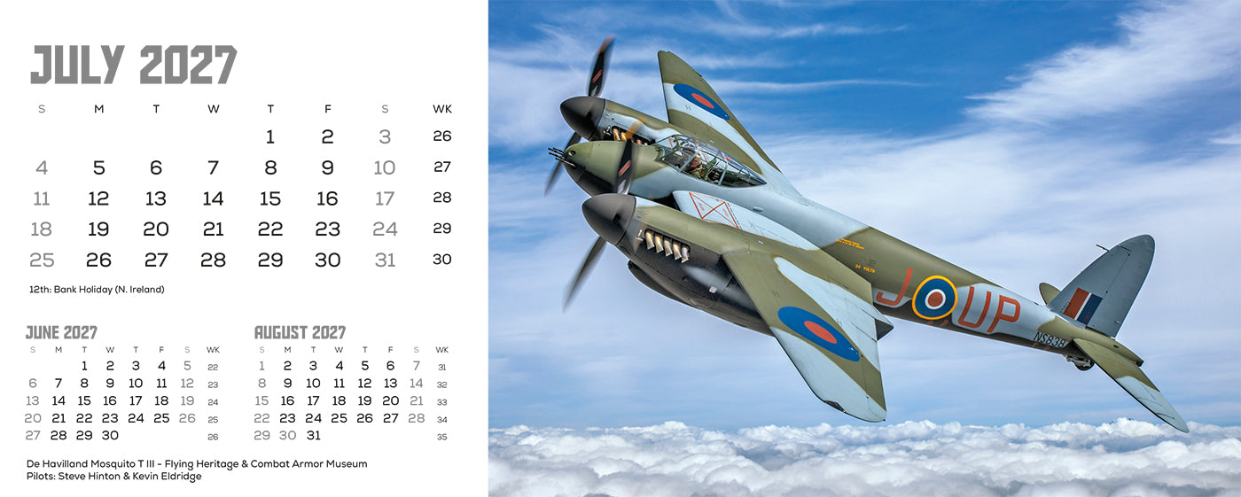 Flying Legends Desk Calendar