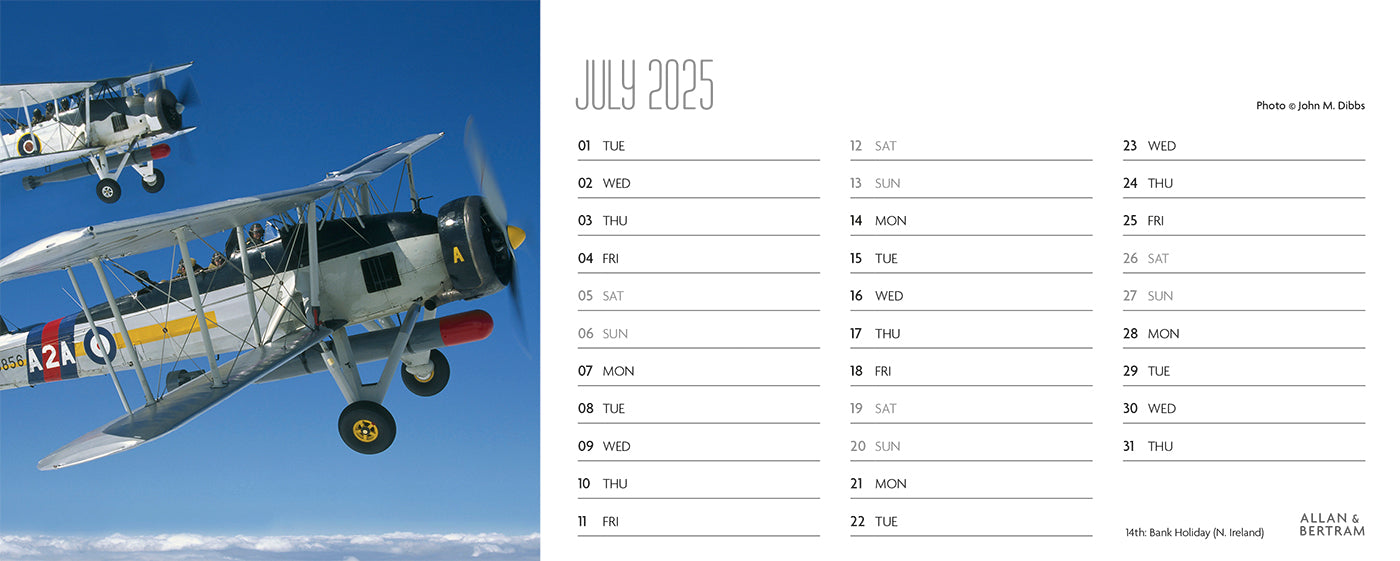 Flying Legends Desk Calendar