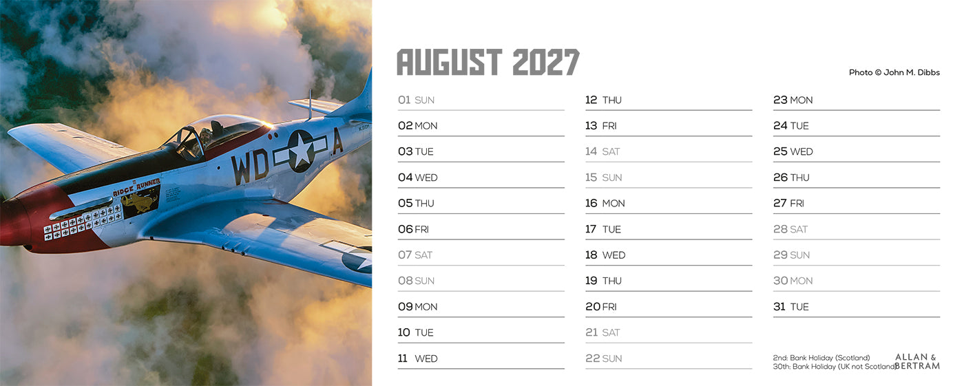 Flying Legends Desk Calendar