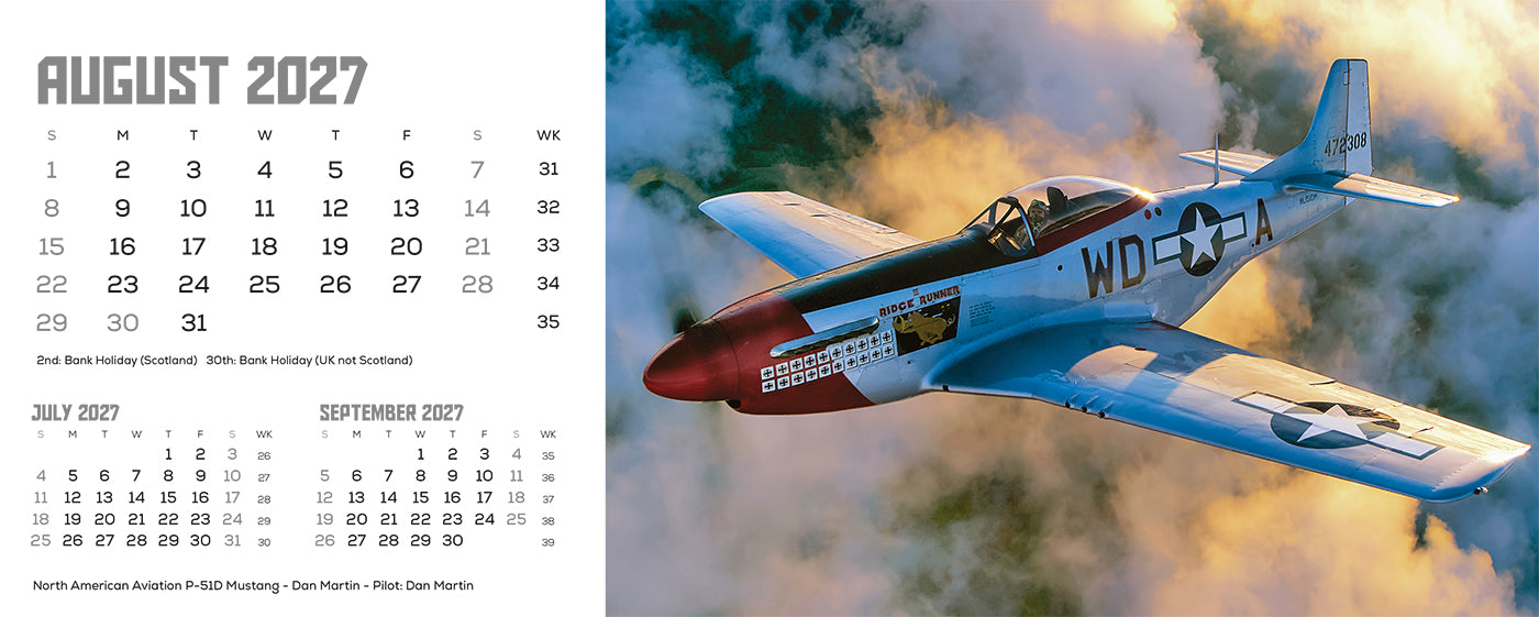 Flying Legends Desk Calendar