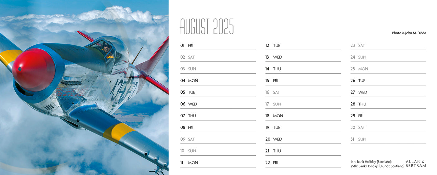 Flying Legends Desk Calendar