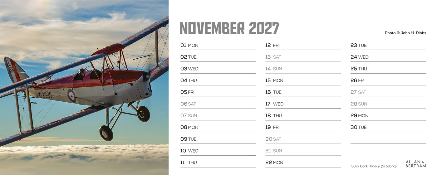 Flying Legends Desk Calendar