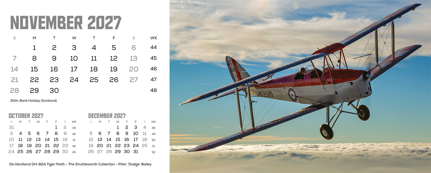 Flying Legends Desk Calendar