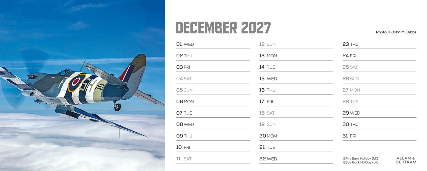 Flying Legends Desk Calendar