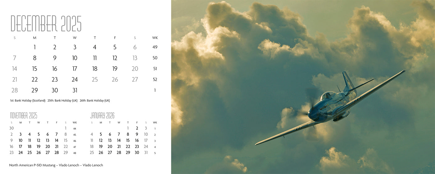 Flying Legends Desk Calendar