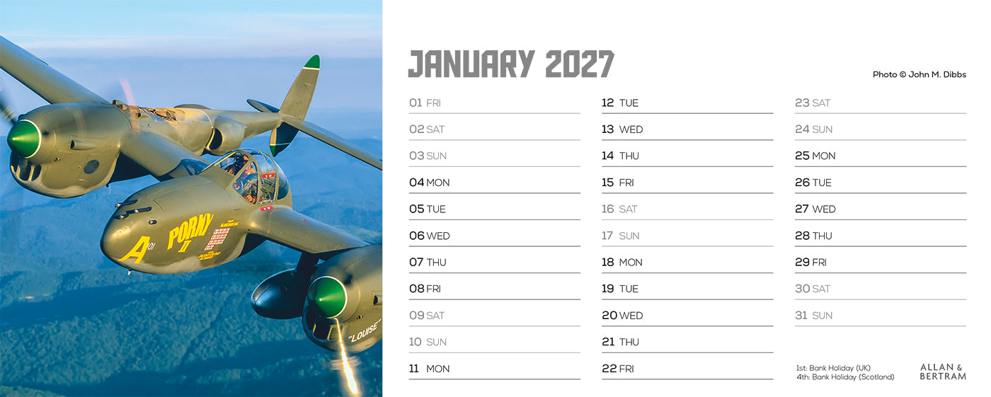 Flying Legends Desk Calendar