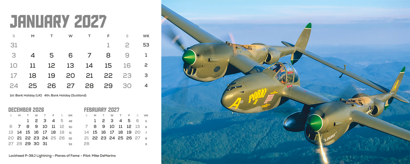 Flying Legends Desk Calendar