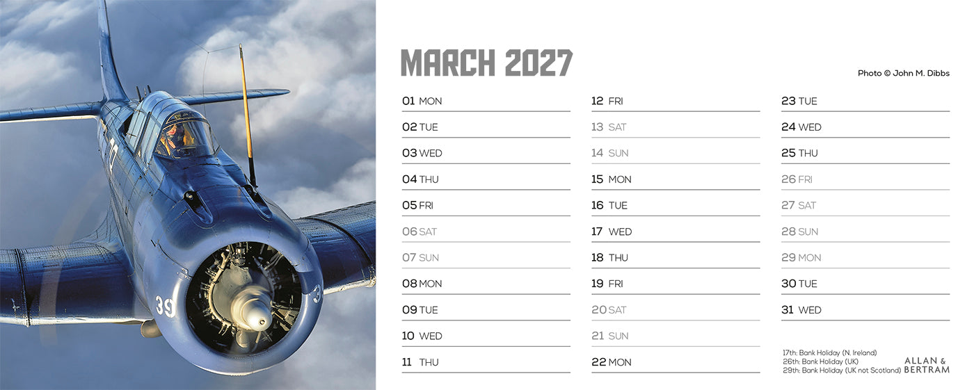 Flying Legends Desk Calendar
