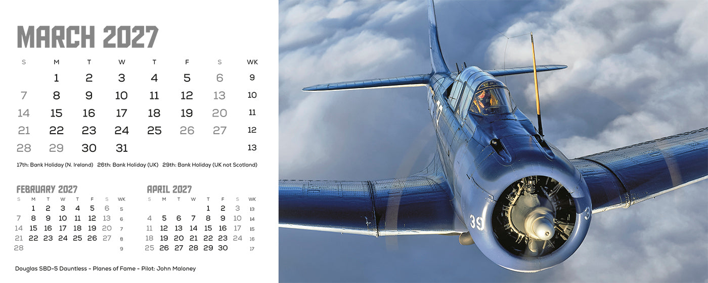 Flying Legends Desk Calendar