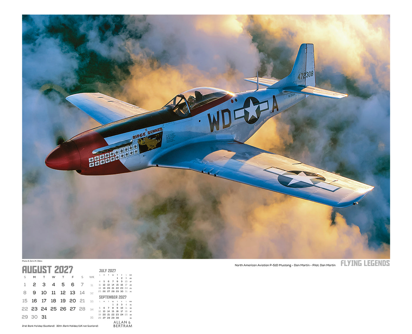 Flying Legends Wall Calendar