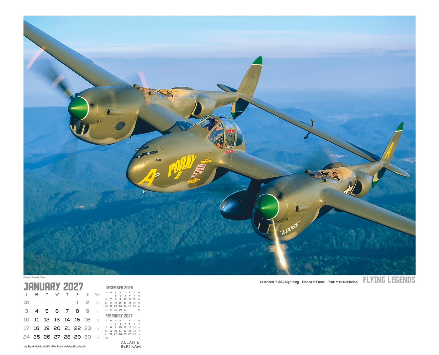 Flying Legends Wall Calendar