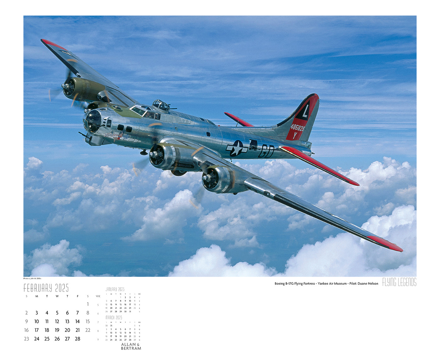 Flying Legends Wall Calendar