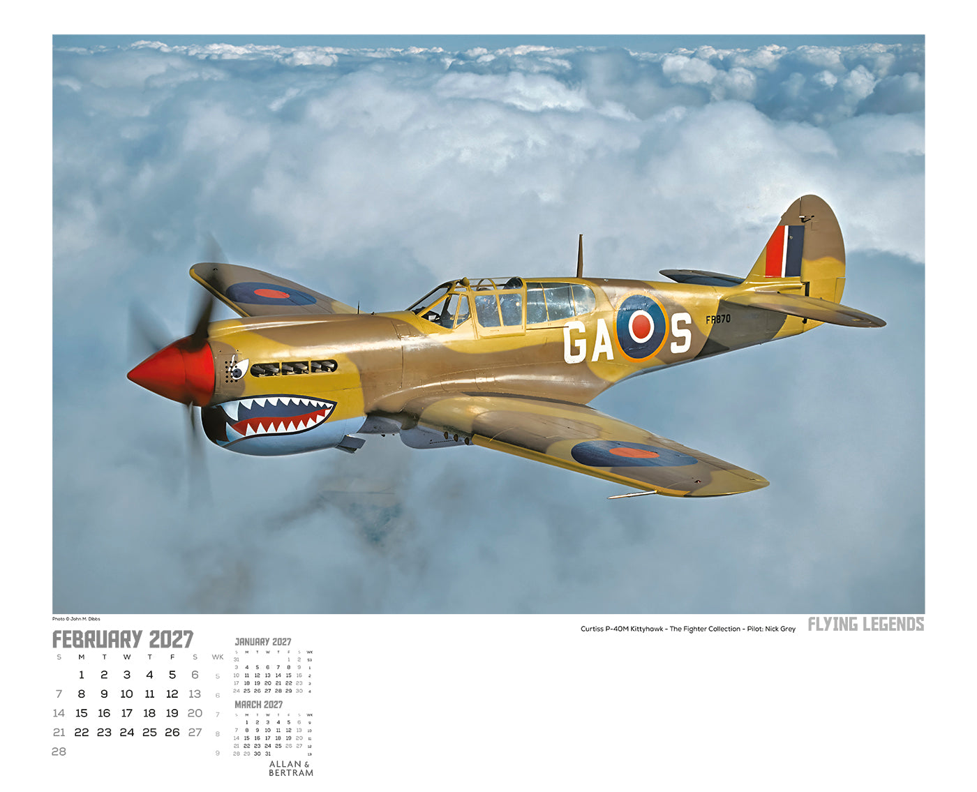 Flying Legends Wall Calendar