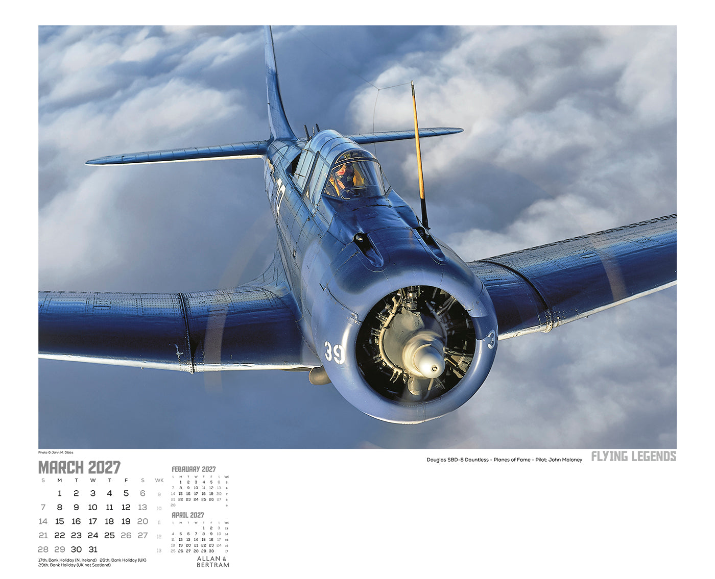 Flying Legends Wall Calendar