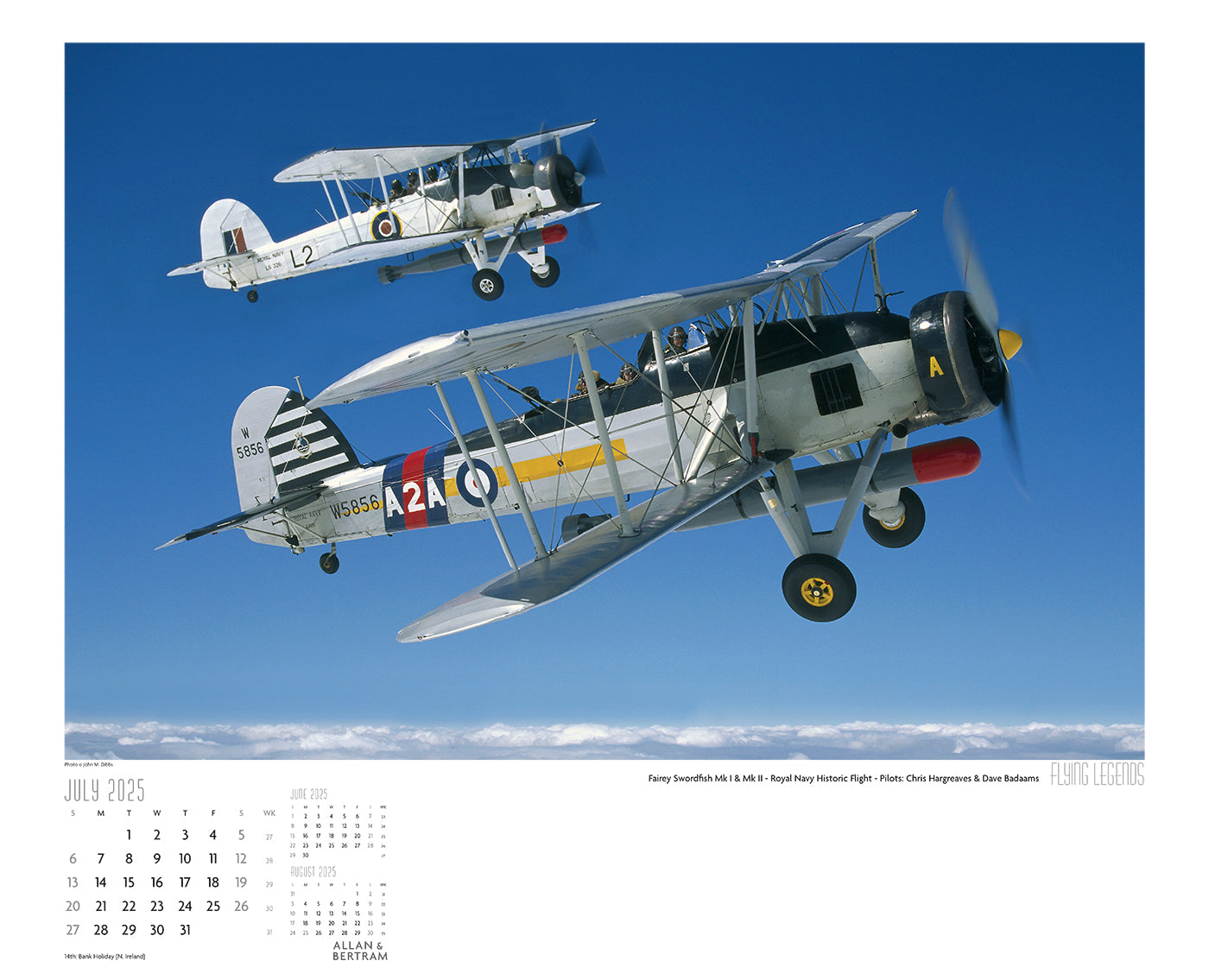 Flying Legends Wall Calendar