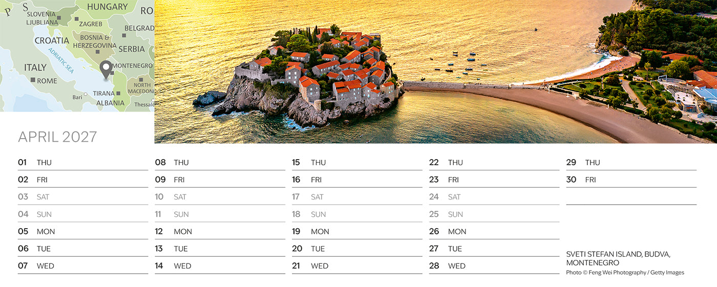 The Grand Tour Desk Calendar