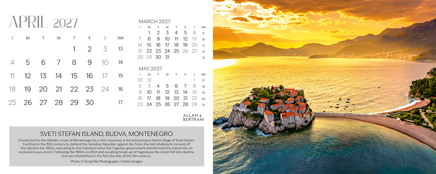 The Grand Tour Desk Calendar