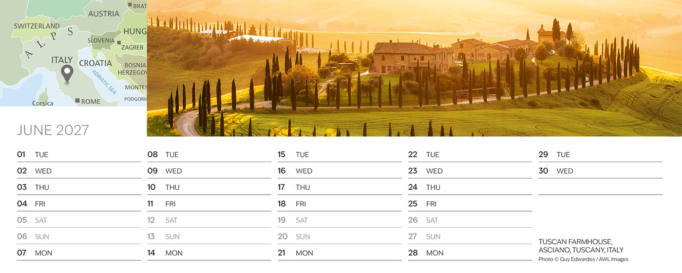 The Grand Tour Desk Calendar