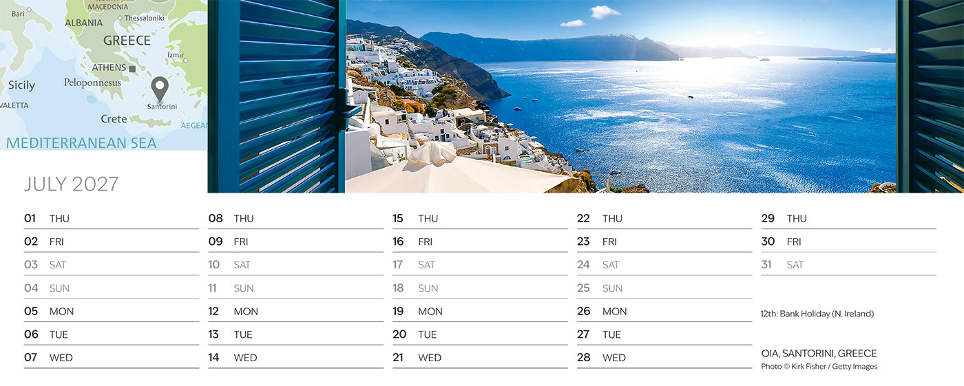The Grand Tour Desk Calendar
