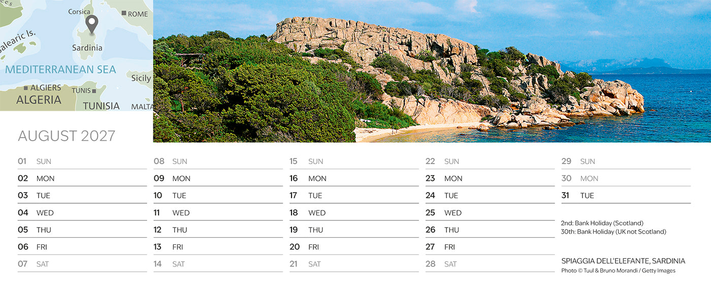 The Grand Tour Desk Calendar
