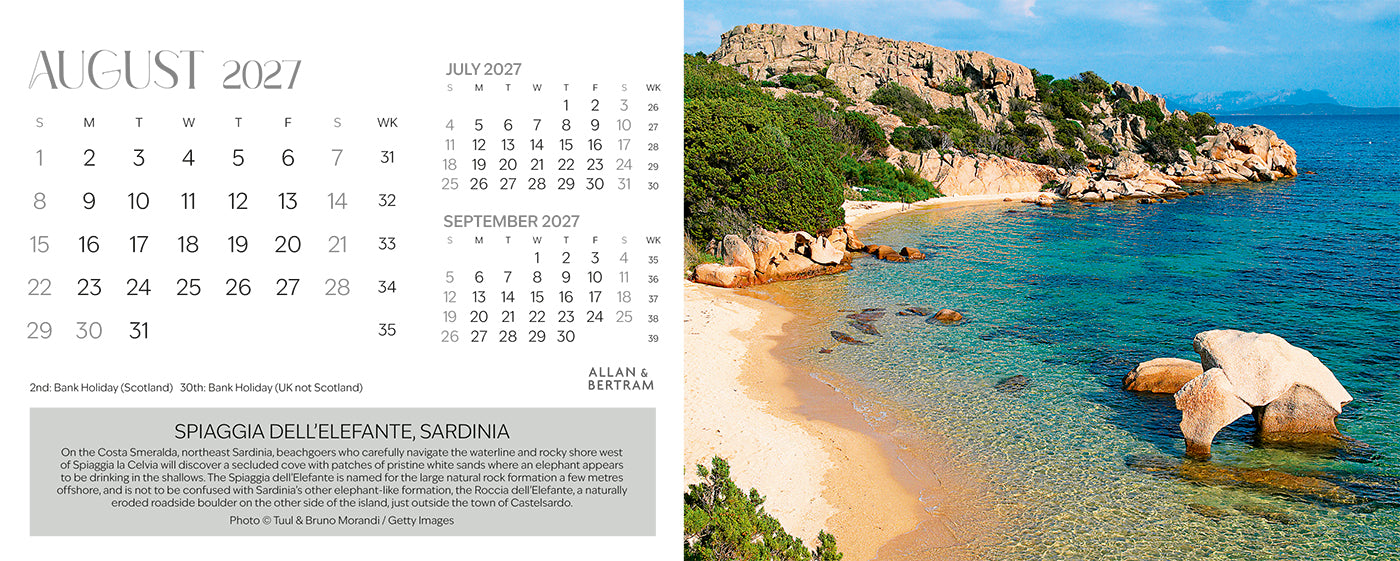 The Grand Tour Desk Calendar
