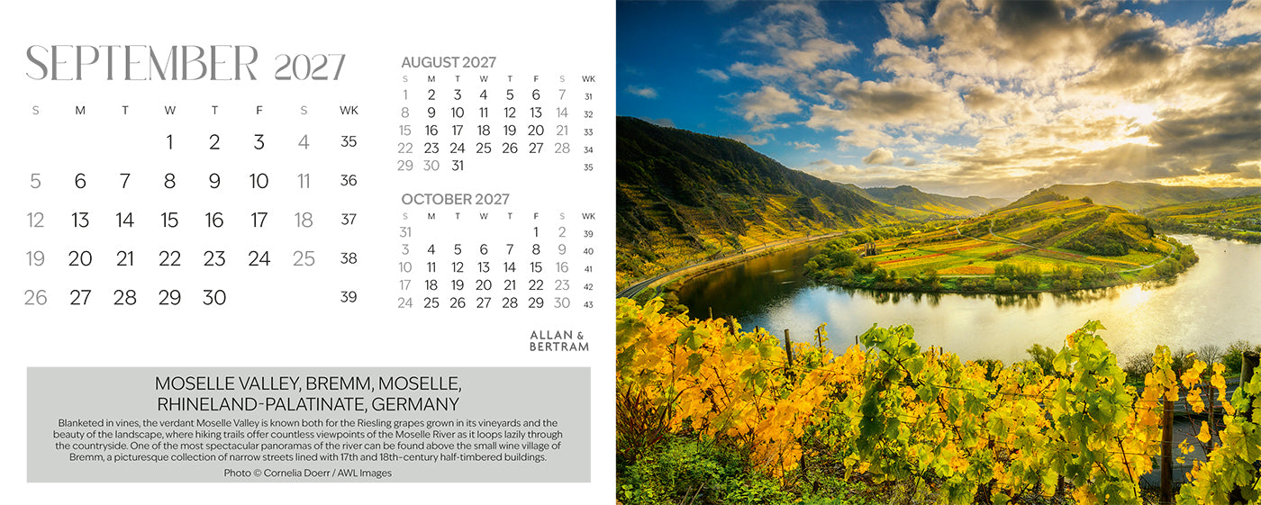 The Grand Tour Desk Calendar