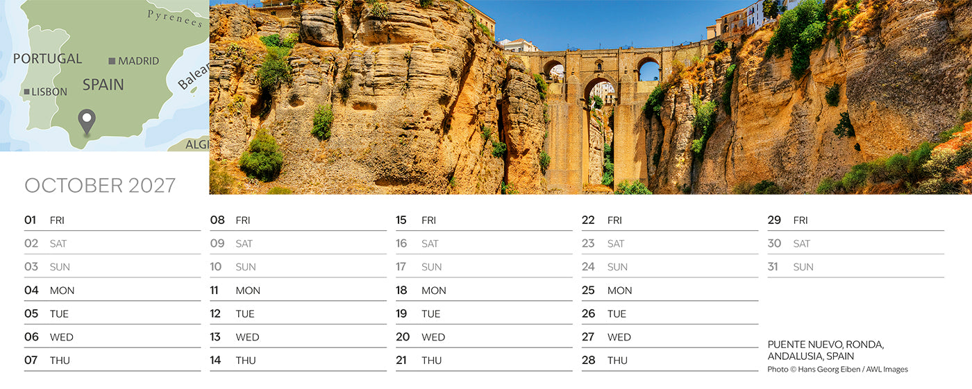 The Grand Tour Desk Calendar