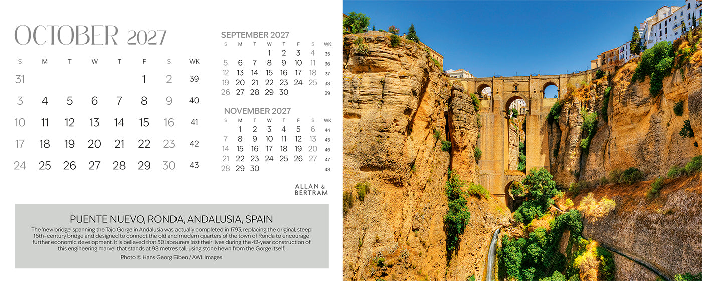 The Grand Tour Desk Calendar