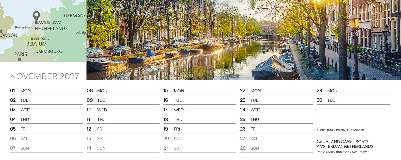 The Grand Tour Desk Calendar