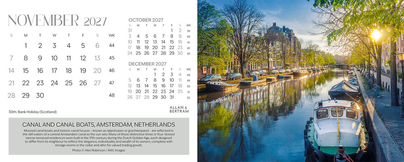 The Grand Tour Desk Calendar